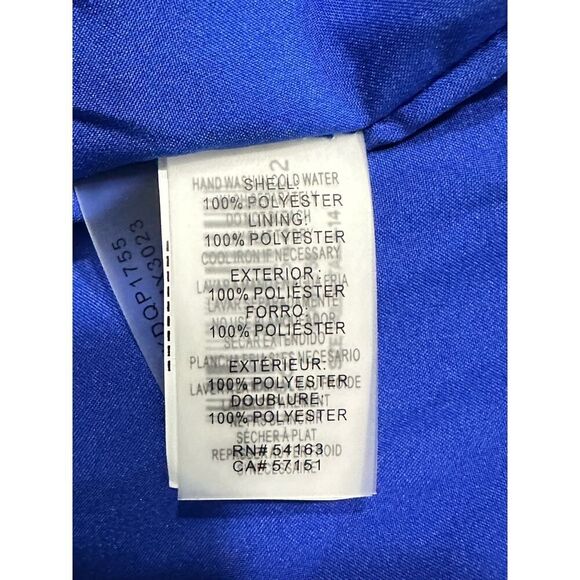 kensie Shift Dress Women's Plus 14 Blue Floral Short Sleeve Wrap Style NWT - Picture 8 of 11